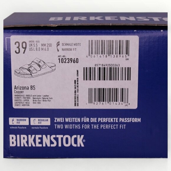 Birkenstock Arizona Birko-Flor (Copper) Women's Sandals 1023942 Size 39/US 8.0 - Picture 13 of 13
